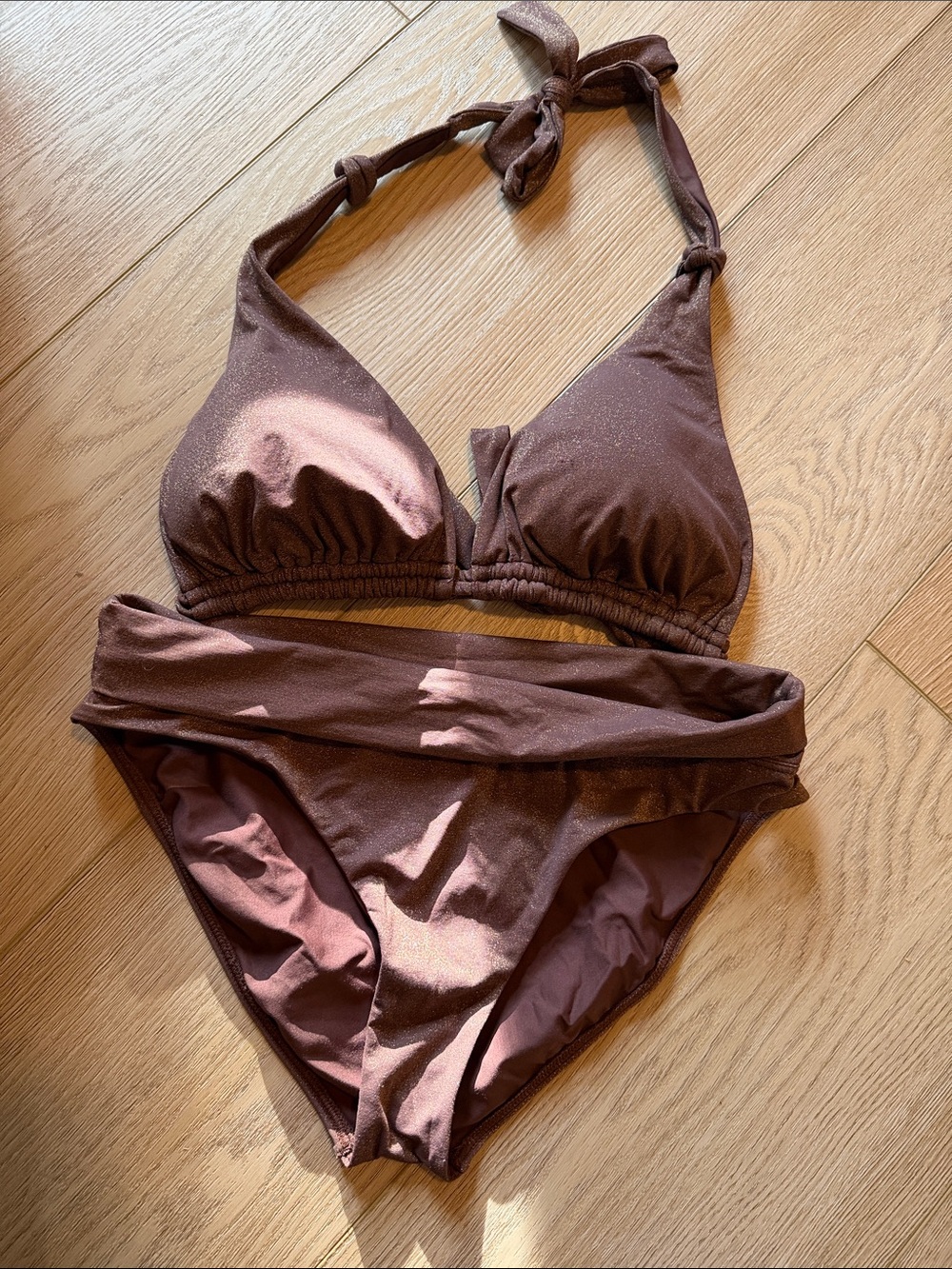 Brown Two-Piece Bikini Set